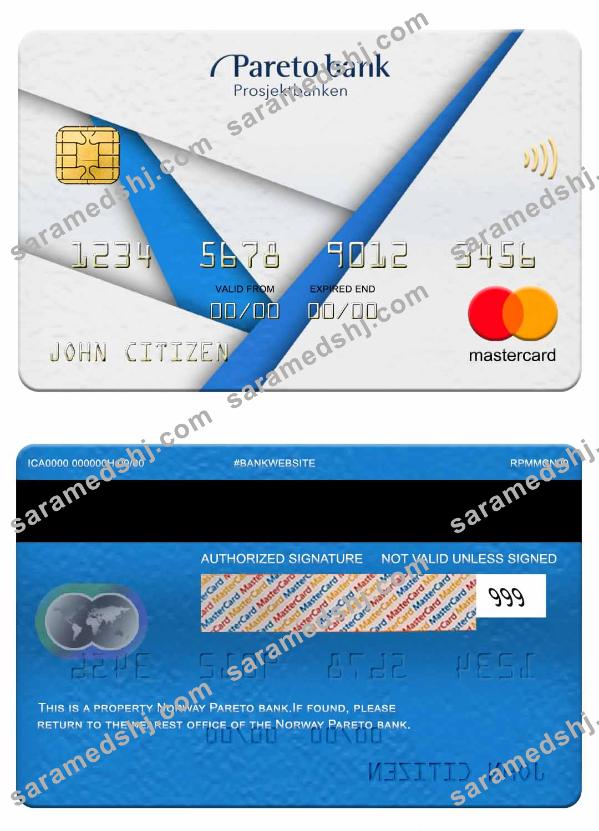 Norway Pareto bank mastercard